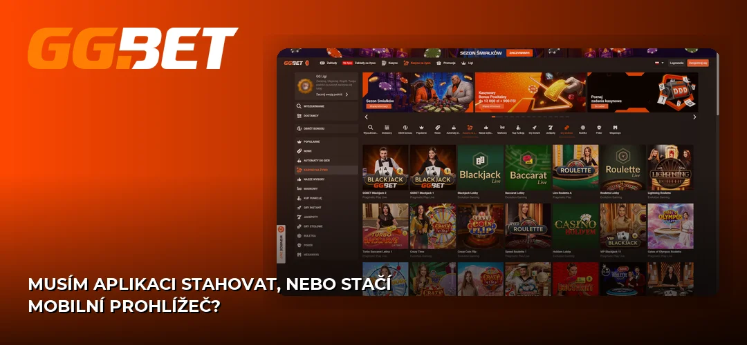 Snímek obrazovky webu GGBet